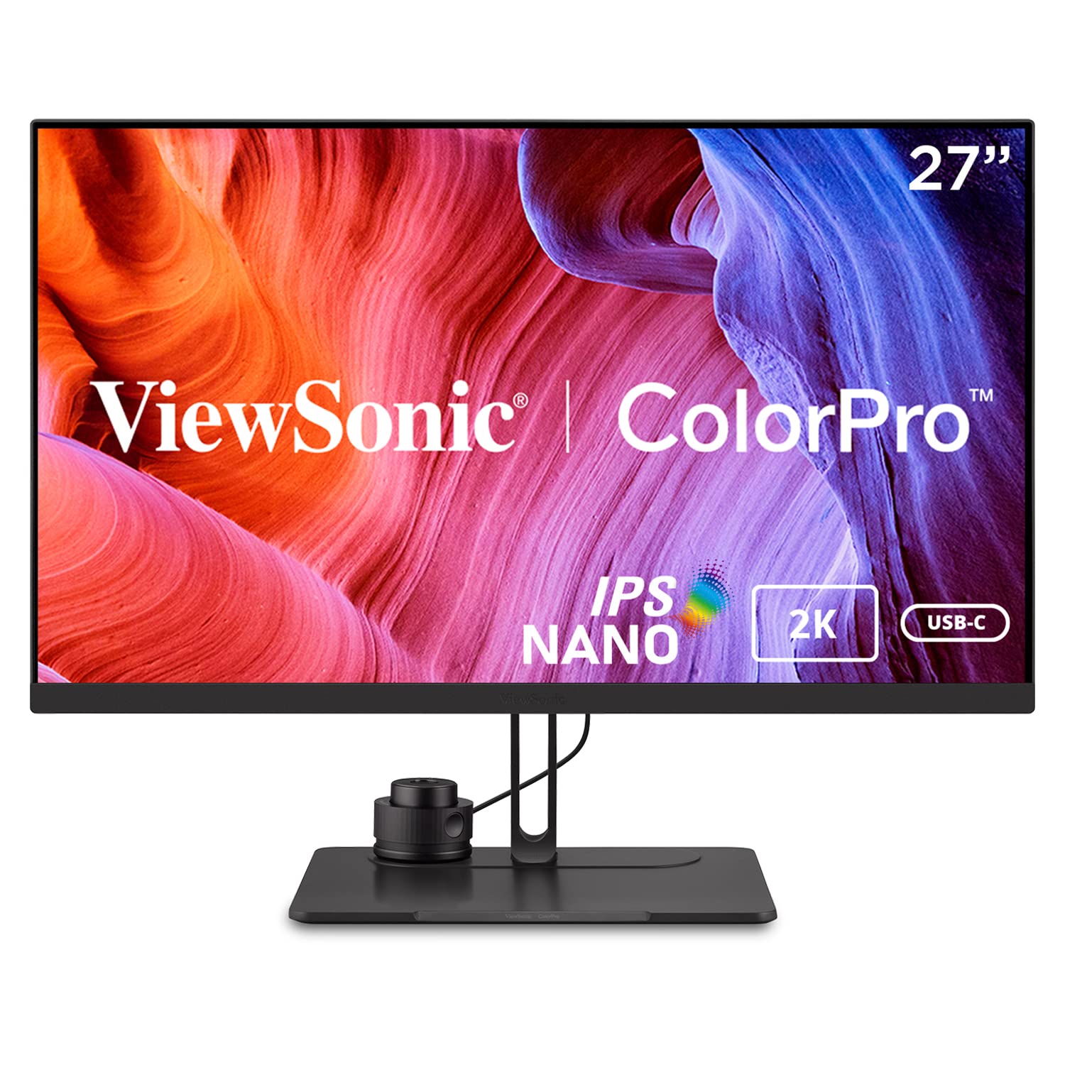 خرید از آمازون - ViewSonic ColorPro VP2776 68,6 cm (27 Zoll) Fotografen Monitor mit Kalibrierfunktion (QHD, IPS, 100% sRGB, ColorPro Wheel, USB-C inkl. Ladefunktion, HDMI, DP, 5 Jahre Austauschservice) Schwarz 27 Zoll | QHD HDMI | DP | USB-C | ColorPro Wheel 100% Adobe RGB | 100% sRGB