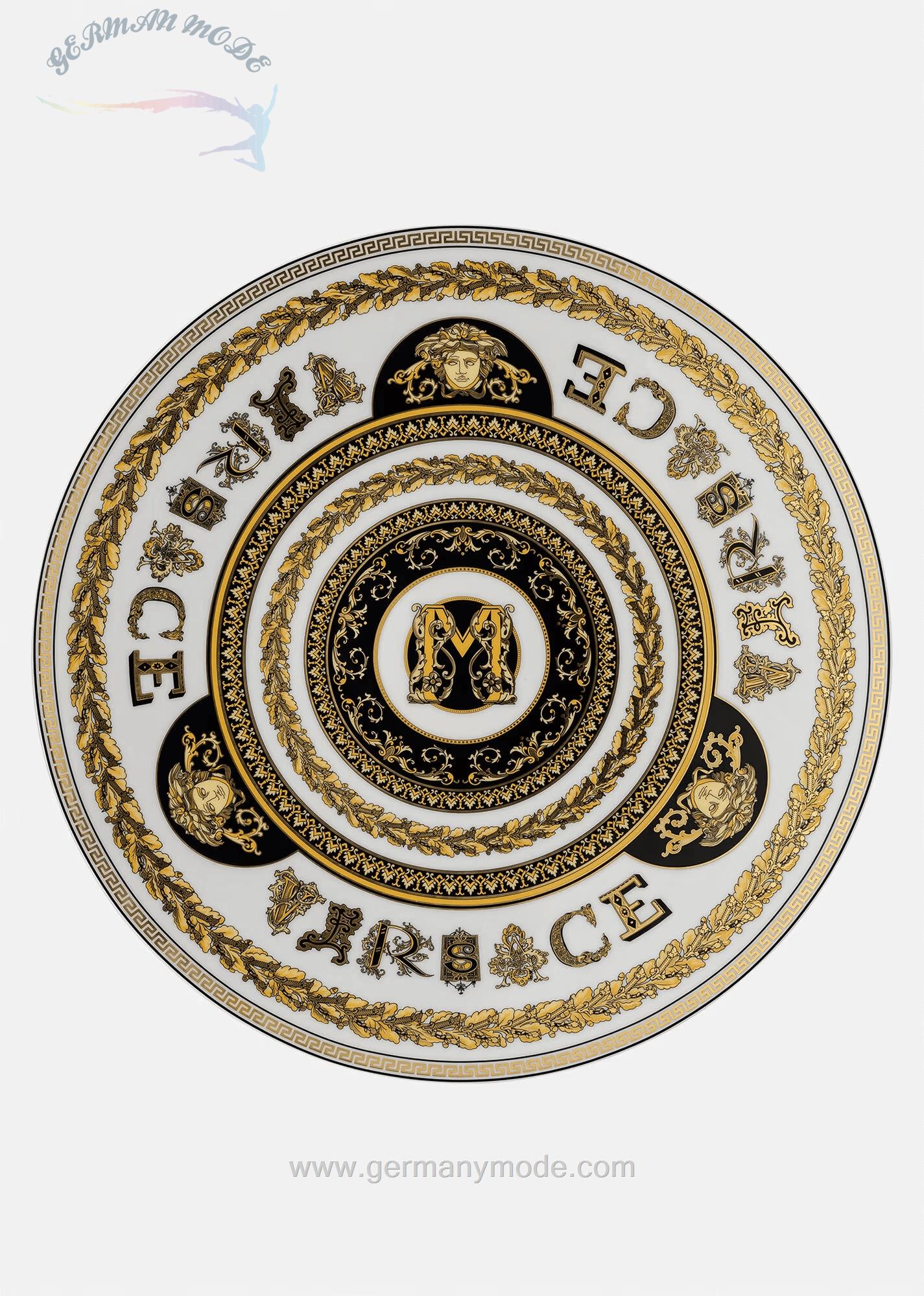 بشقاب دکوری ورساچه ایتالیا VERSACE VIRTUS ALPHABET PLATZTELLER M 33 CM