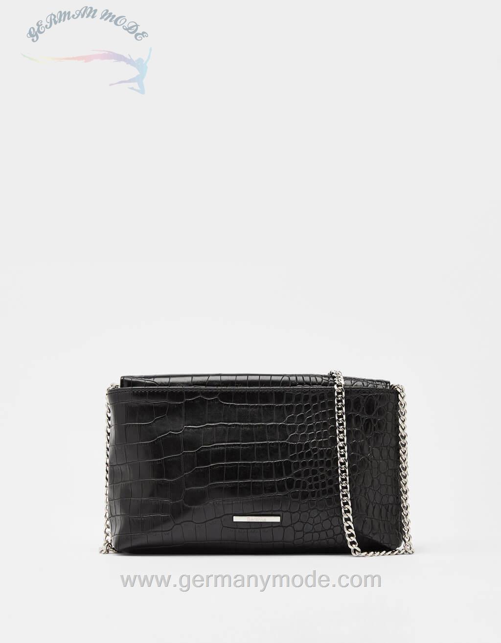کیف دوشی زنانه برشکا اسپانیا Tasche mit Krokoprägung