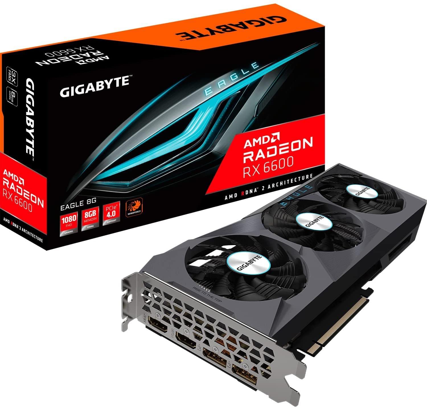 کارت گرافیک گیگابایت Radeon RX 6600 Eagle 8GB، GV-R66EAGLE-8GD تکی