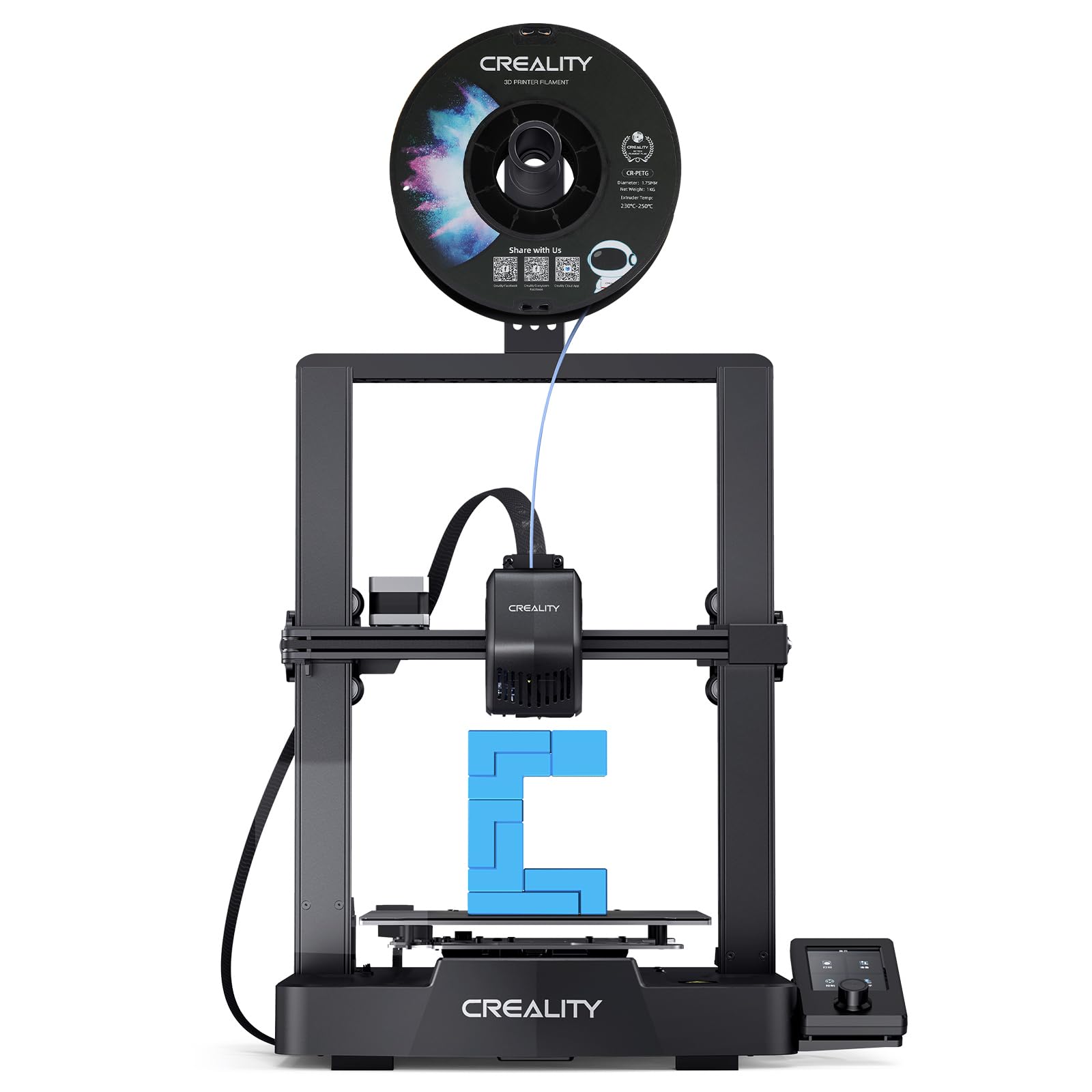 خرید از آمازون - چاپگر سه بعدی Creality Ender 3 V3 SE، سرعت چاپ سریعتر 250 میلی متر بر ثانیه، چاپگر سه بعدی FDM سطح خودکار CR Touch با اکسترودر مستقیم Sprite، دو محور Z، اندازه چاپ 220x220x250mm