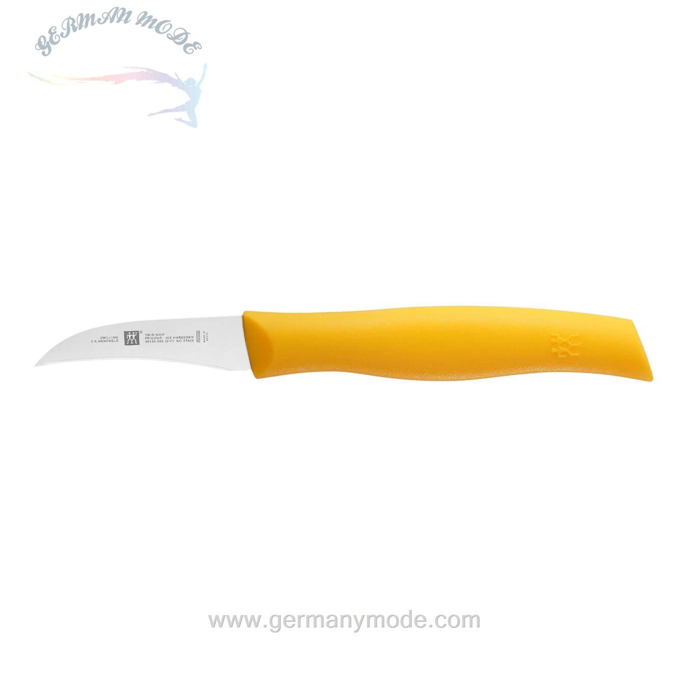 چاقو میوه خوری لایه بردار ۶ سانت زولینگ آلمان ZWILLING TWIN GRIP SCHÄLMESSER 6 CM- GELB