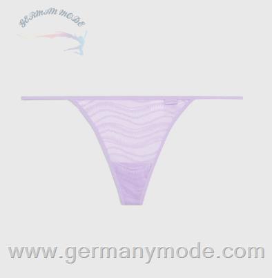 شورت استرینگ زنانه کلوین کلین آمریکا Calvin Klein String Mit Spitzenbesatz Lilac 000QD3994ESPI