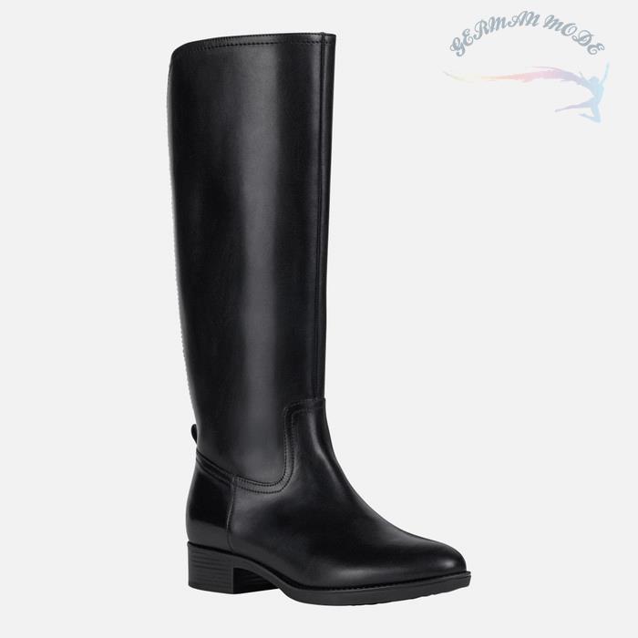بوت زنانه جی اوکس ایتالیا GEOX HOHE STIEFEL Felicity Dame Schwarz