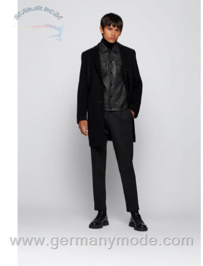 پالتو مردانه هوگو باس آلمان 3 BOSS HUGO SLIM-FIT MANTEL AUS SCHURWOLLE MIT KASCHMIR