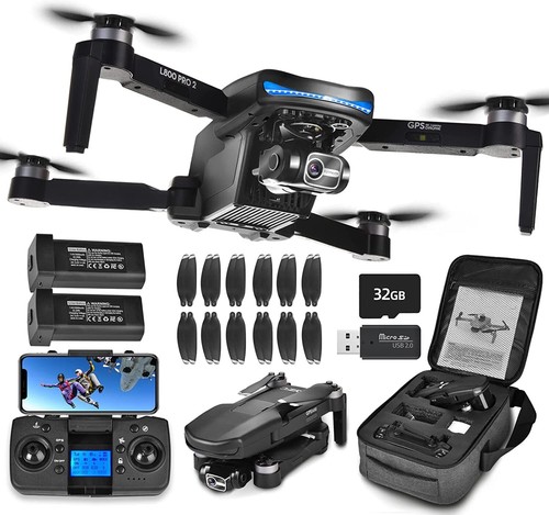 خرید از ایبی - پهپاد با دوربین 4k 3-Axis Quadcopier RC Gimbal Foldable 5G Transmission Live