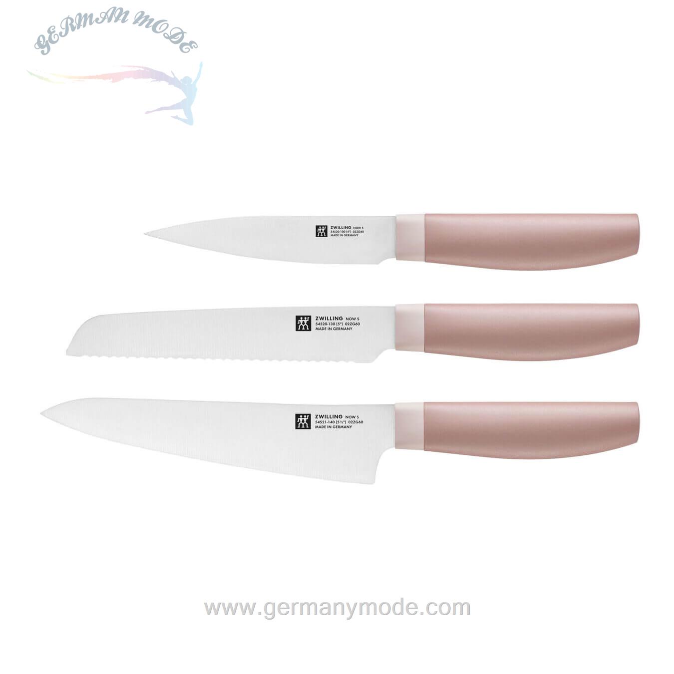 ست چاقو آشپزخانه ۳ پارچه زولینگ آلمان ZWILLING NOW S MESSERSET 3-TLG- ROSA