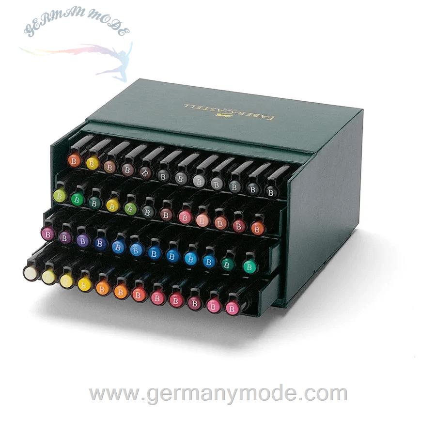 ماژیک حرفه ای پیت آرتیست 48 رنگ فابرکاستل آلمان FABER CASTELL Pitt Artist Pen Brush Tuschestift 48er Atelierbox