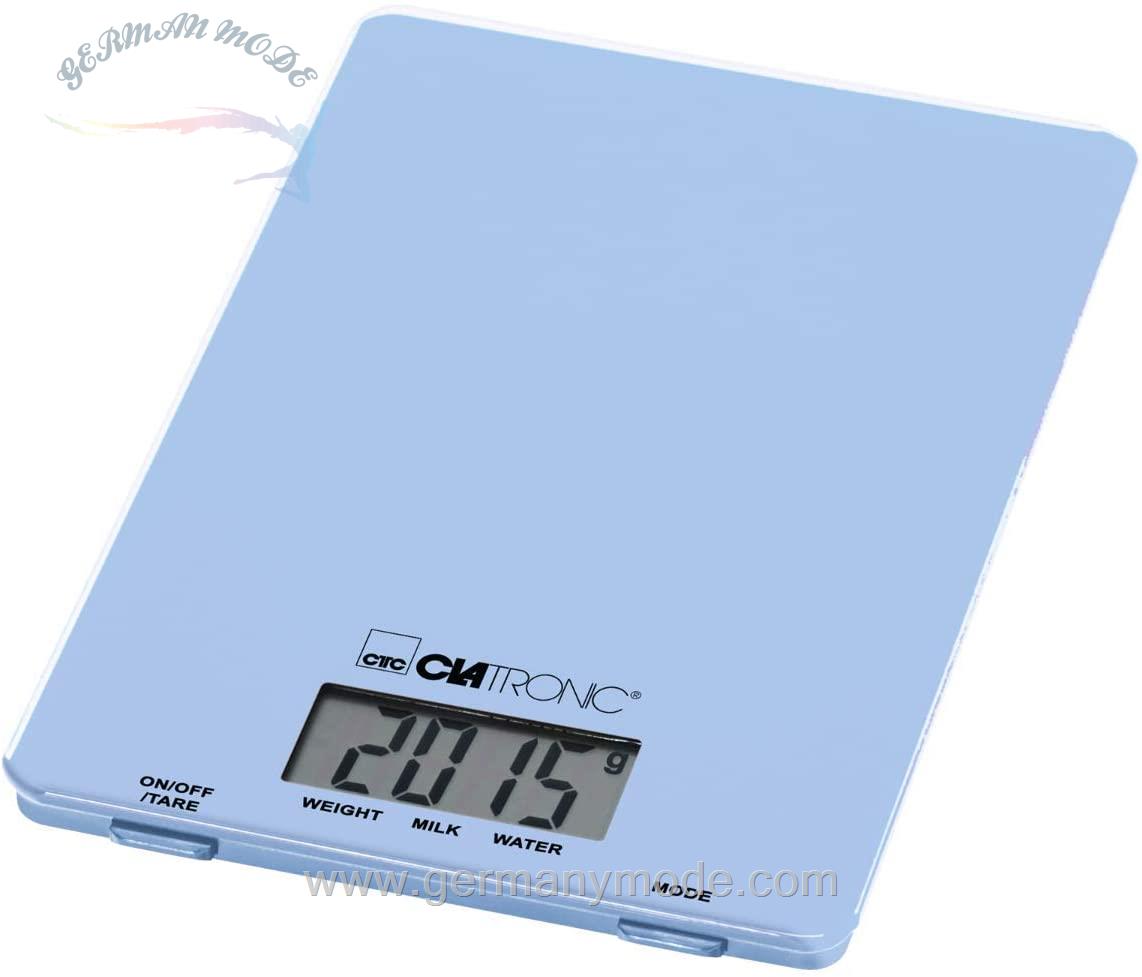 ترازو دیجیتال آشپزخانه کلترونیک آلمان Clatronic KW 3626 Kitchen Scales up to 5 kg / blue