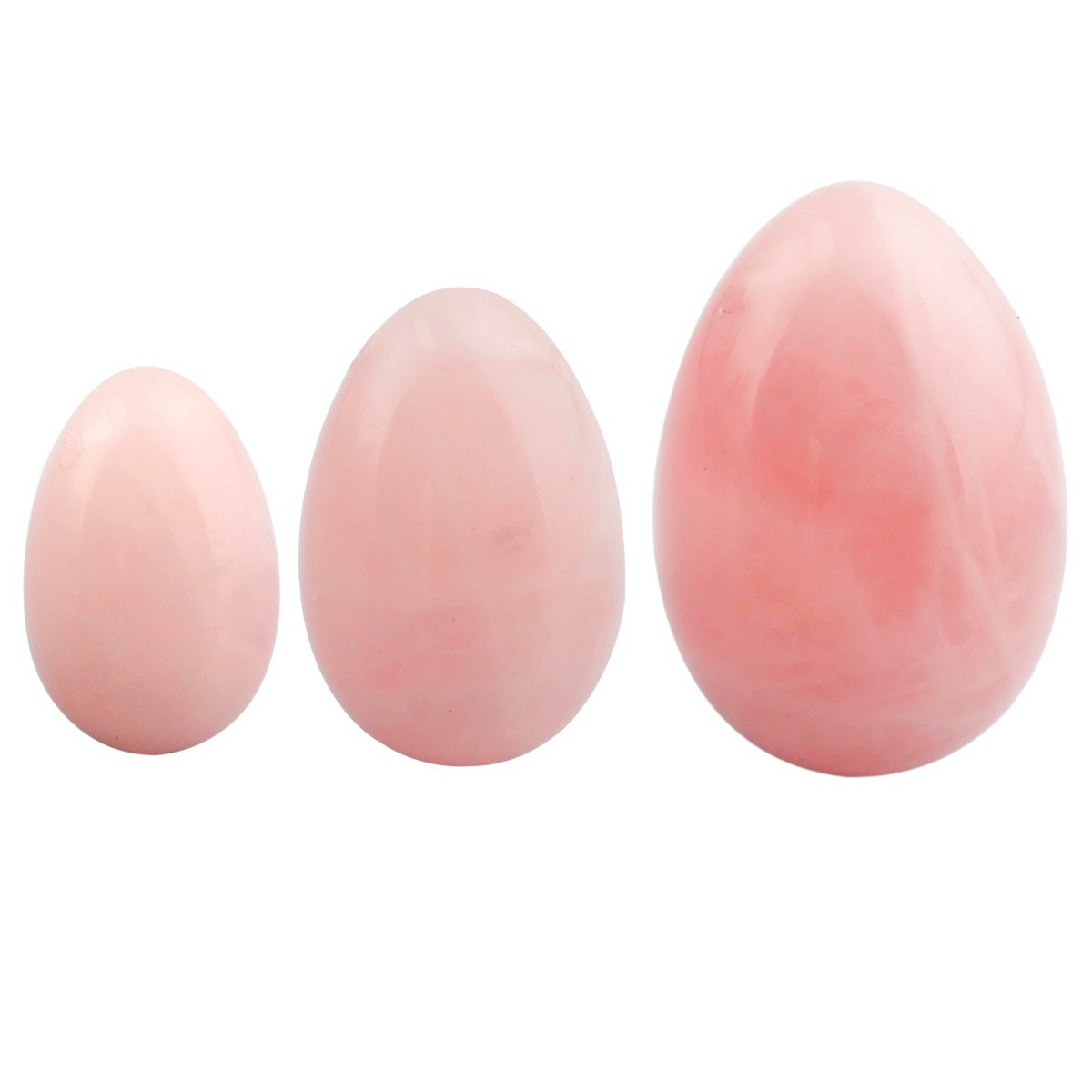 خرید از آمازون - mookaitedecor Rose Quartz Yoni Eggs Kegel Balls Trainer Floor Legvic Trainer with 3 size, Ben Wa Balls Massage Stones for the lenge and memorys & ریکاوری واژن پس از زایمان کوارتز رز 01 (اندازه معمولی)
