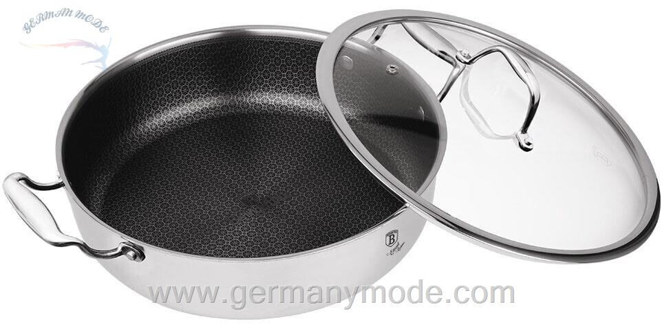 ماهیتابه کاسرول استیل برلینگر هاوس مجارستان BerlingerHaus Edelstahl Braten-Topf 28 cm (BH-7447)
