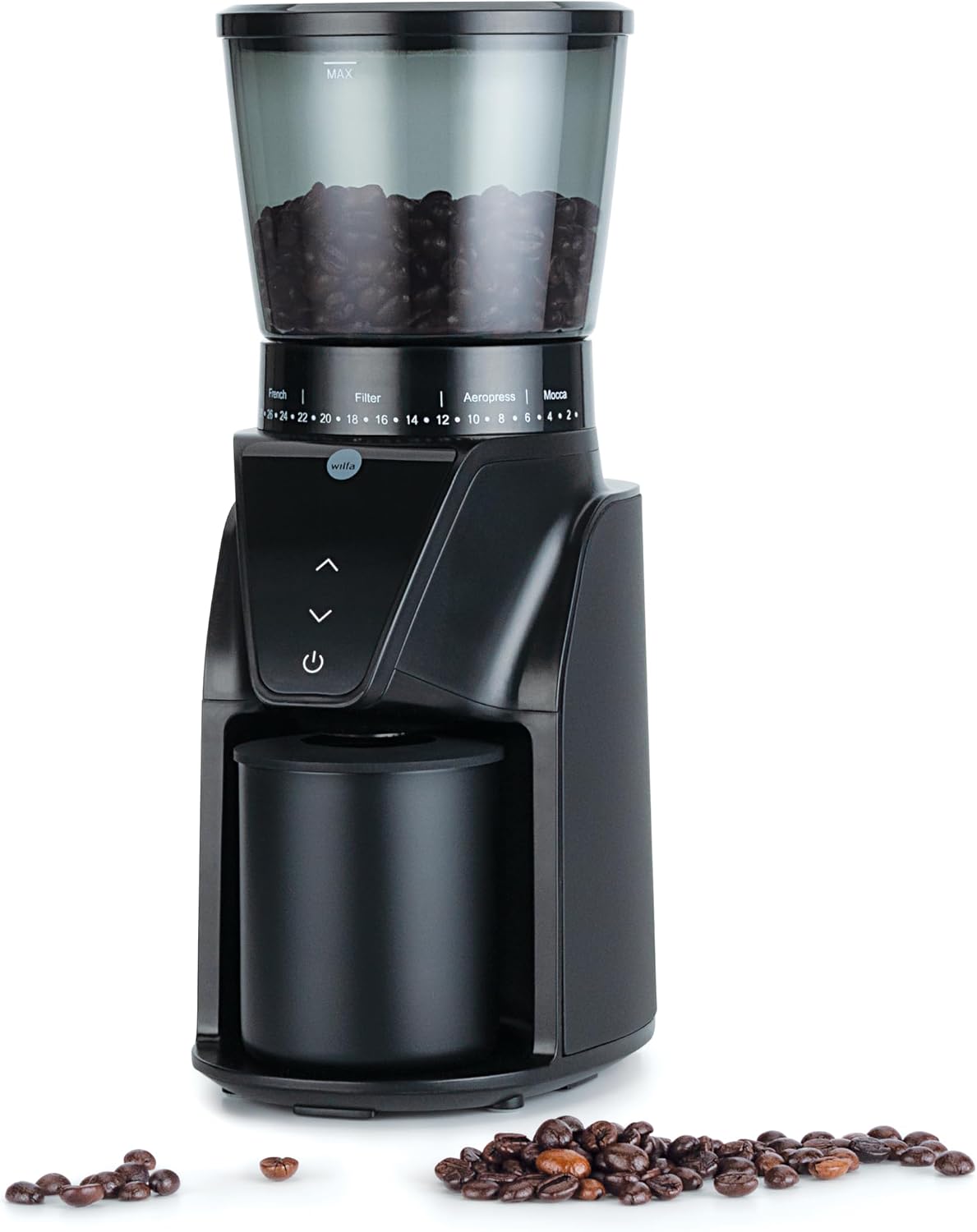 آسیاب قهوه برقی ویلفا نروژ Wilfa BALANCE Elektrische Kaffeemühle 275g schwarz
