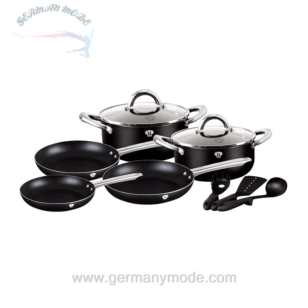 سرویس قابلمه کفگیر ملاقه 10 پارچه برلینگر هاوس مجارستان BerlingerHaus10-PIECE COOKWARE SET BLAUMANN BL 3397 PLATINUM COLLECTION