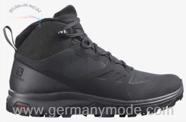 کتانی پوتین ضد آب زنانه سالامون فرانسه SALOMON OUTSNAP CLIMASALOMON WATERPROOF Winterschuhe Damen Mocha Mousse Vanilla Ice Black