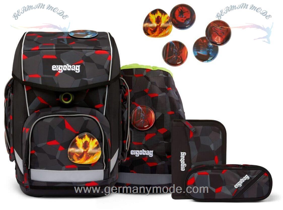 ست 5 تایی کوله پشتی مدرسه 19 لیتر کوله ورزشی جامدادی ارگوبگ ergobag Cubo Set (2023) TaekBärdo