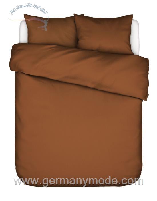رو تختی اسنزا هلند ESSENZA Minte Leather Brown Bettwäsche