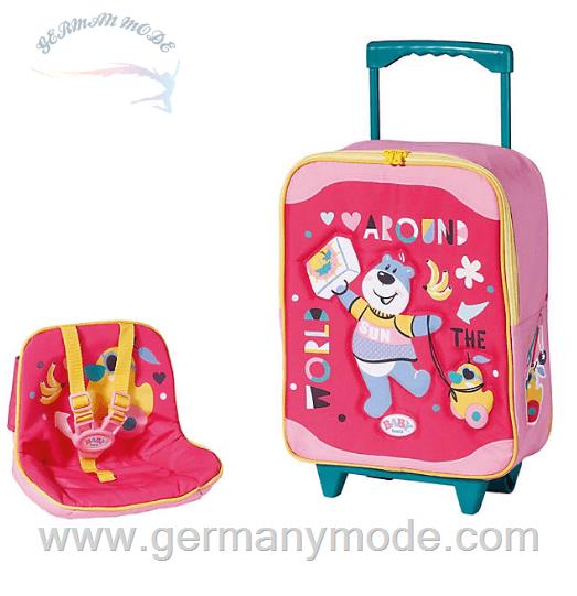 مجموعه چمدان قابل حمل و صندلی عروسک Zapf Creation BABY born Holiday Trolley mit Puppensitz