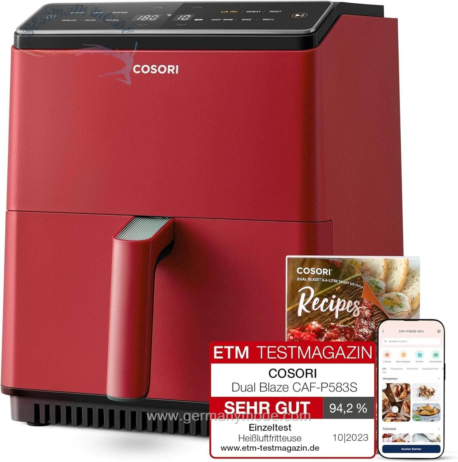 سرخ کن هوای گرم کوسوری آمریکا COSORI CAF-P583S Dual Blaze 6.4L Rot
