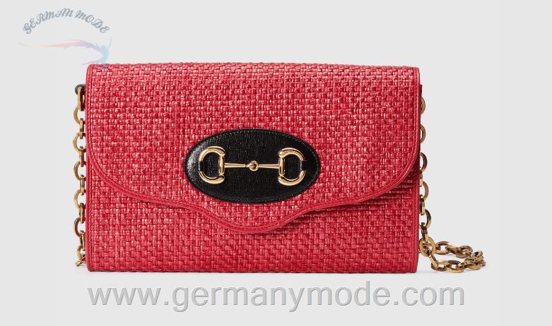کیف مجلسی زنانه گوچی ایتالیا GUCCI Kleine Gucci Horsebit 1955 Schultertasche ‎655667 2VAAX 6569