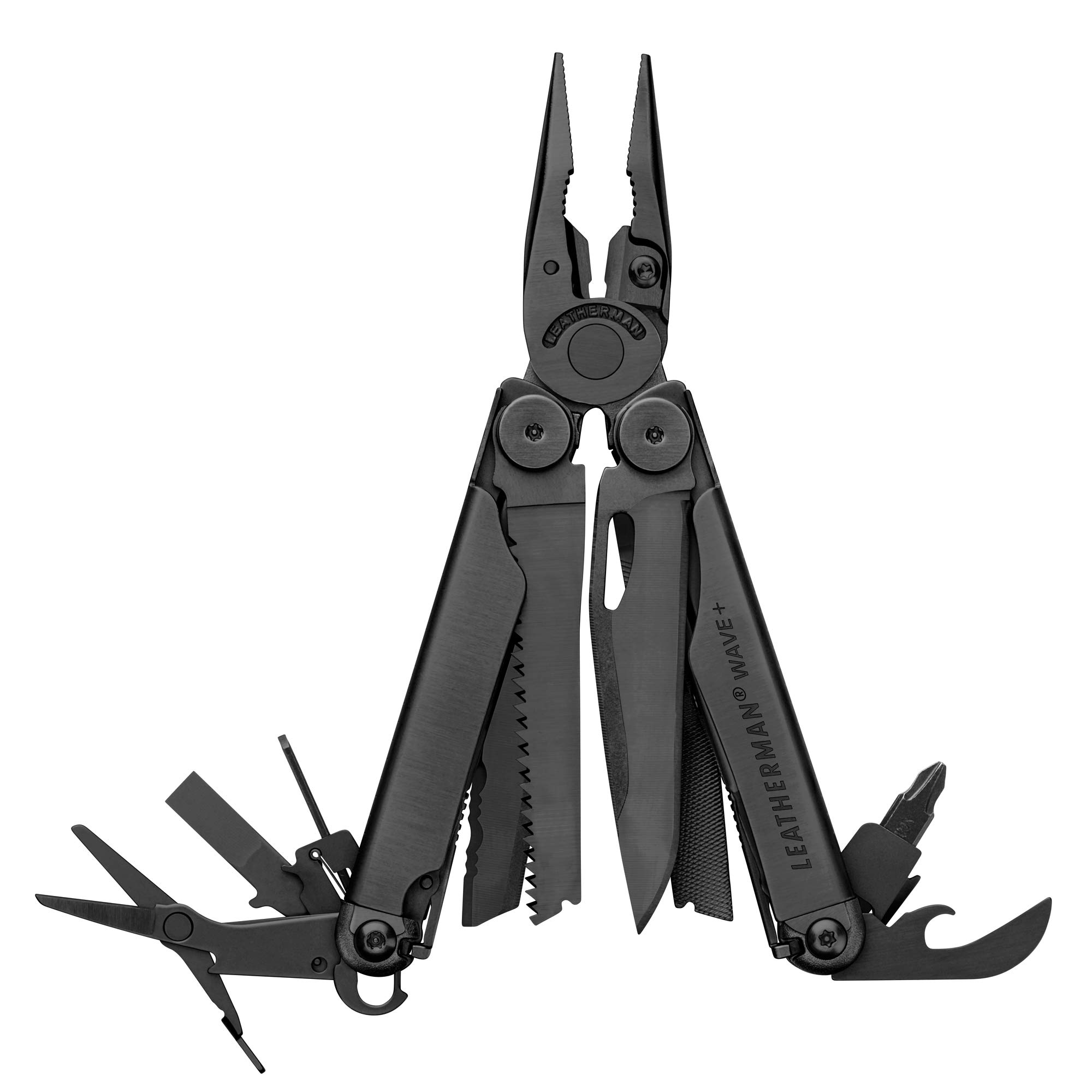 خرید از آمازون - ابزار چند منظوره Leatherman Wave Plus - ابزار چند منظوره با کیفیت بالا با 18 ابزار کاربردی - ایده آل برای فضای باز و کمپینگ - مشکی مشکی با غلاف Molle