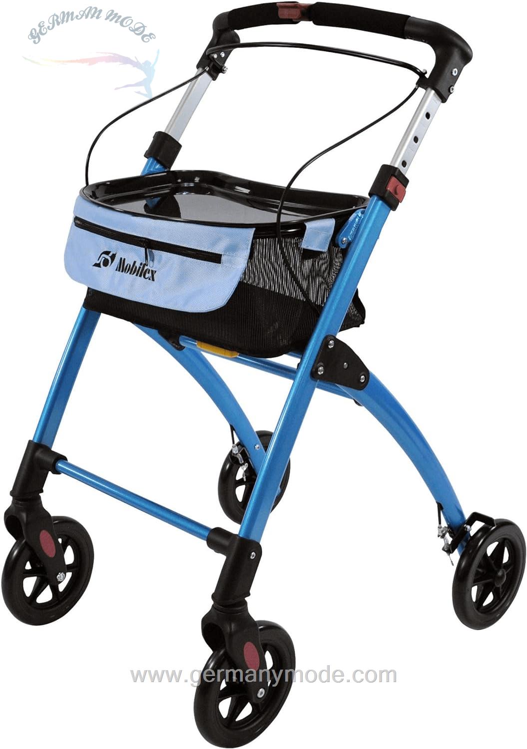 واکر ویلچر رولاتور تاشو موبیلکس Mobilex Jaguar Indoor Rollator hellblaur