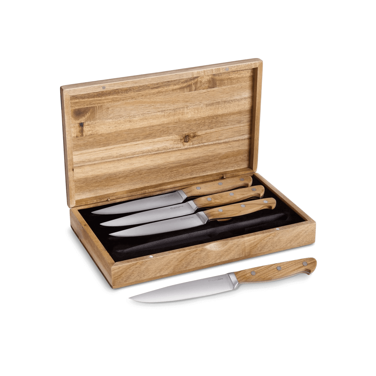 ست چاقو استیک 4 پارچه اسپرینگلن آلمان Springlane Steakmesserset mit Olivenholzgriffen 4-tlg