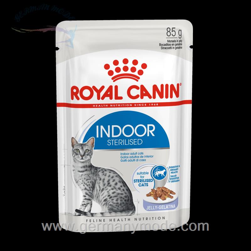 غذا مرطوب گربه رویال کنین Royal Canin Indoor Sterilised 12x85g in Gelee