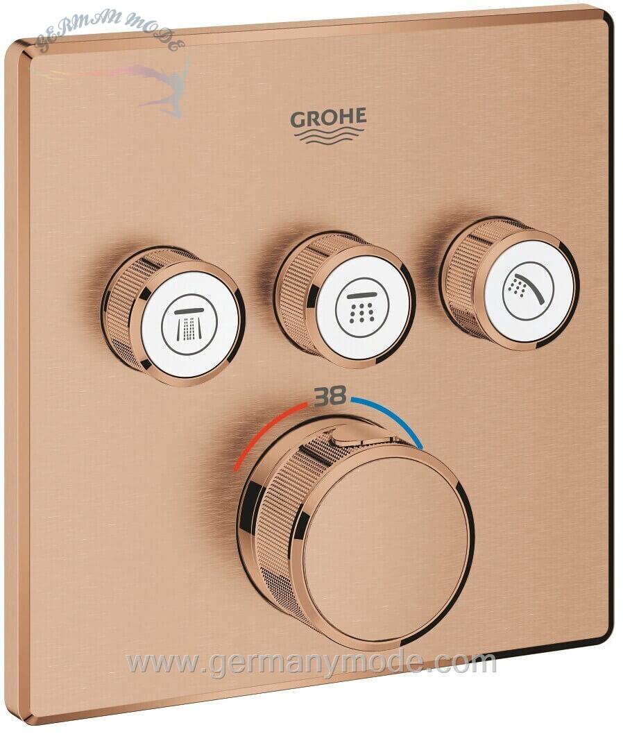 شیر حمام توکار گروهه آلمان GROHE Grohtherm SmartControl 29126 warm sunset gebürstet 29126DL0