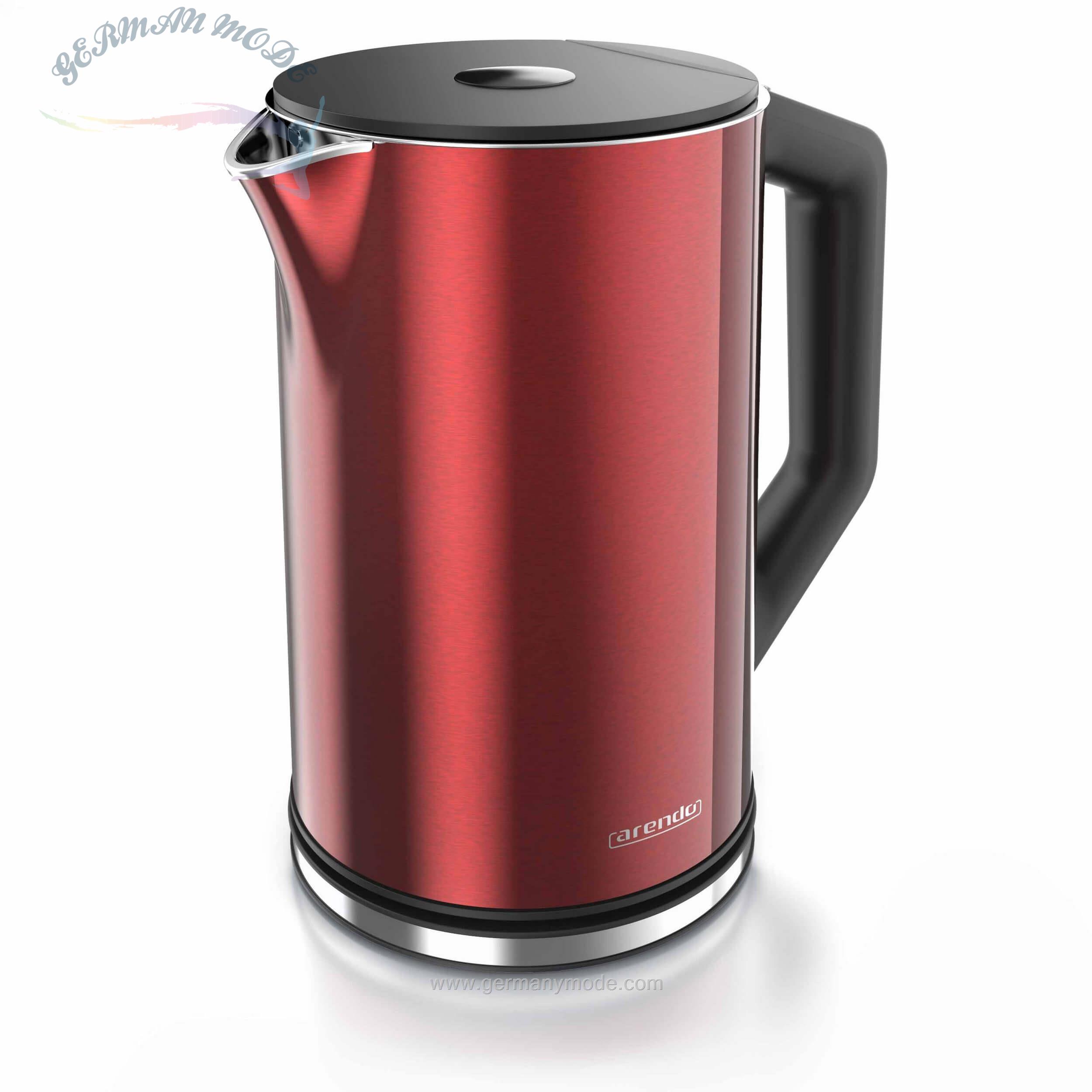 کتری برقی آرندو آلمان Arendo Wasserkocher- 1-5 l- 2200 W- Edelstahl Wasserkocher c