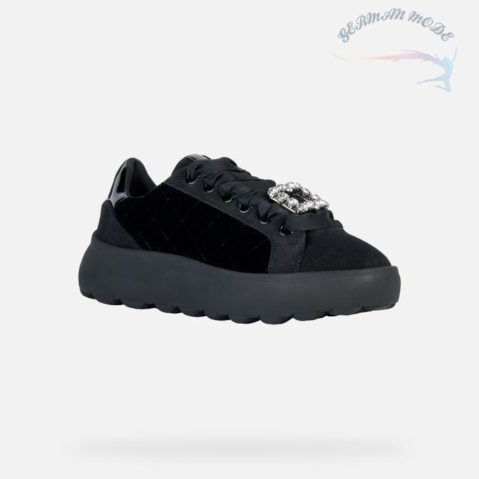 کتانی زنانه جی اوکس ایتالیا GEOX NIEDRIGE SNEAKERS Spherica Ec4.1 Dame Schwarz