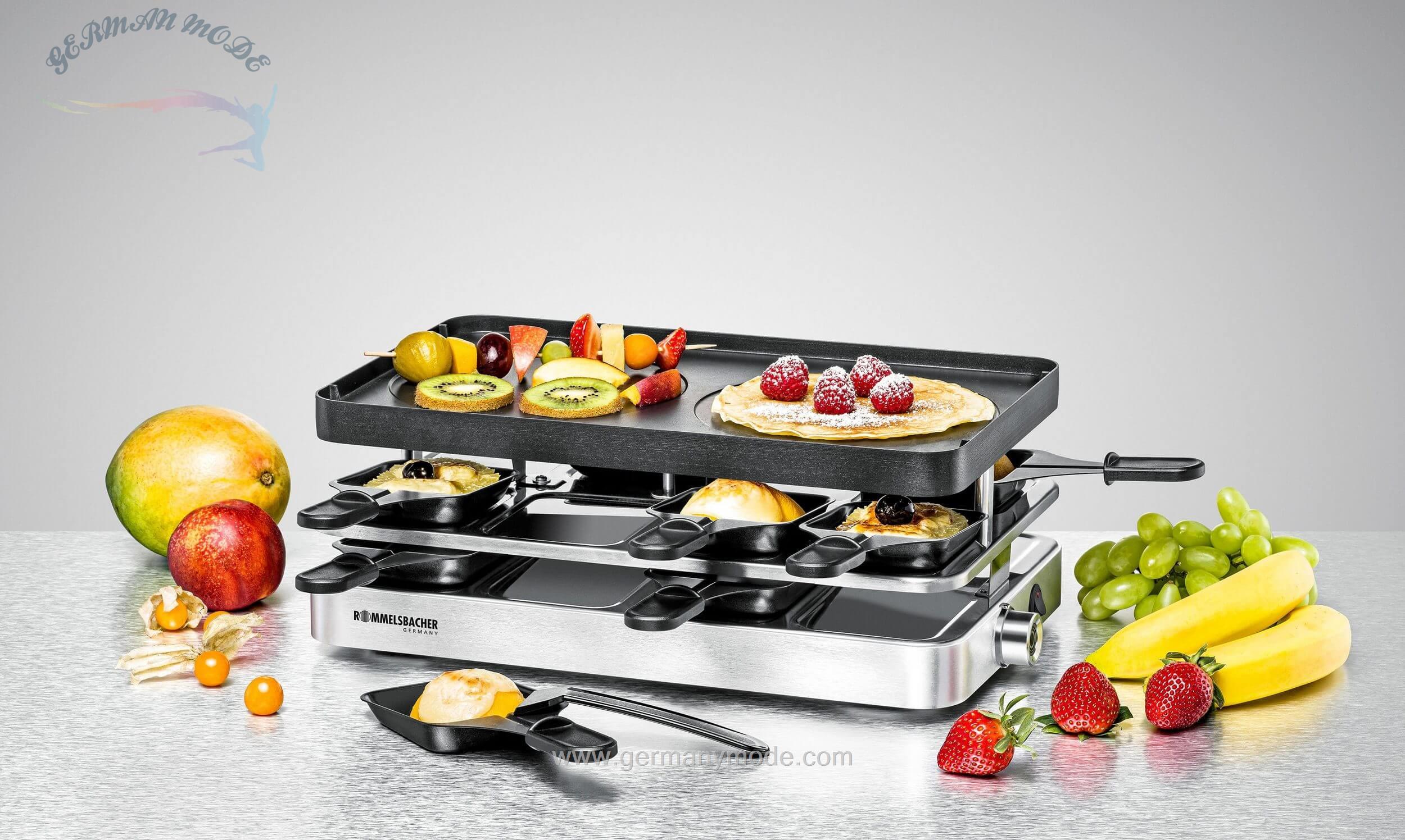گریل باربیکیو روملزباخر آلمان Rommelsbacher Raclette RC1400-8 Raclettepfännchen